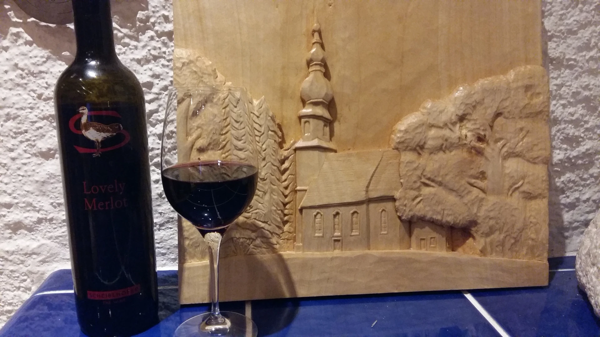 Relief St. Johannskirche Köstendorf aus Lindenholz